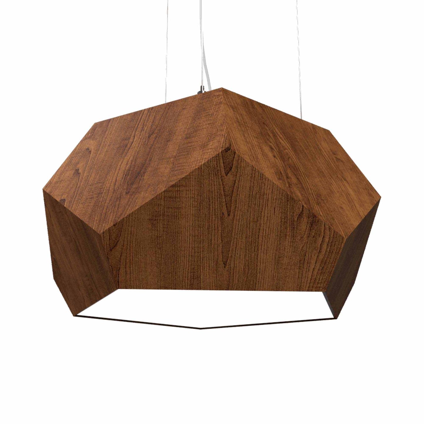 Facet 122 Pendant Light in Imbuia (15.75-Inch).