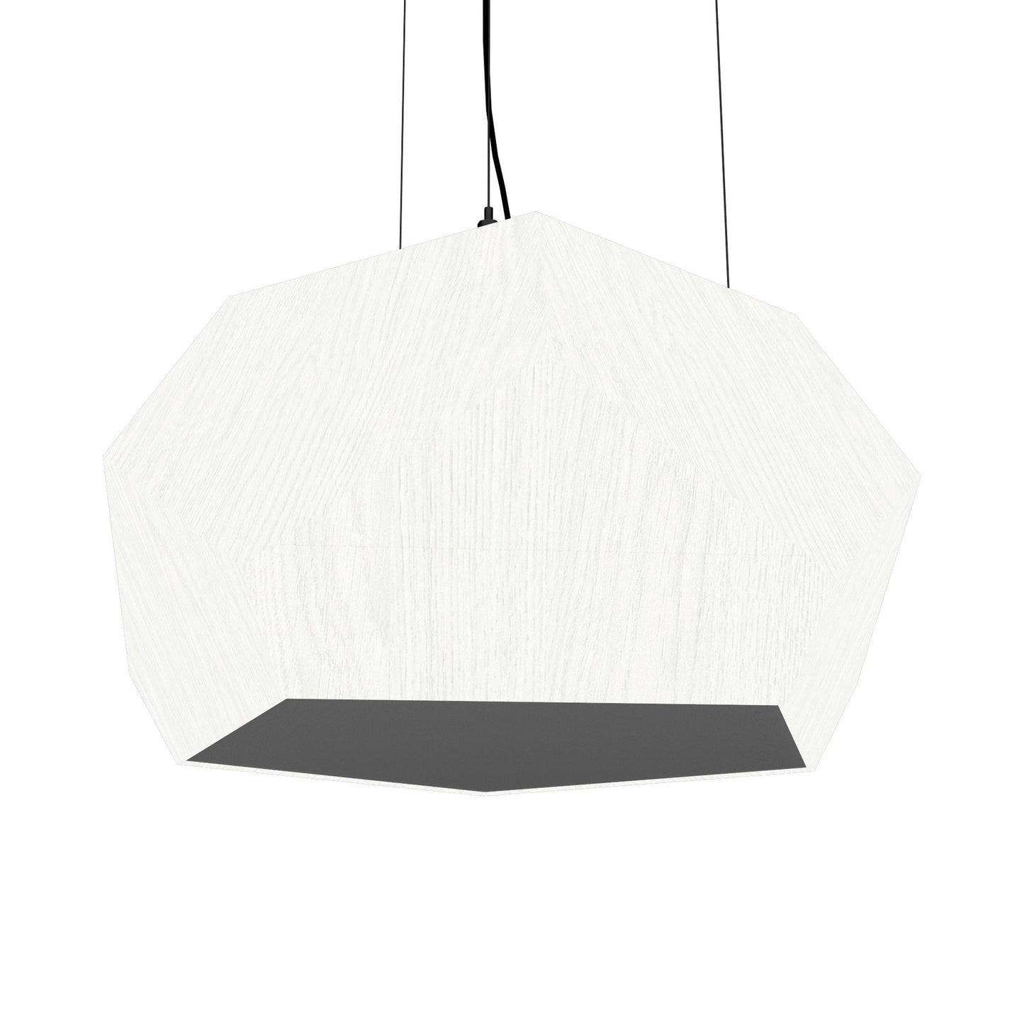 Facet 122 Pendant Light in Organic White (15.75-Inch).