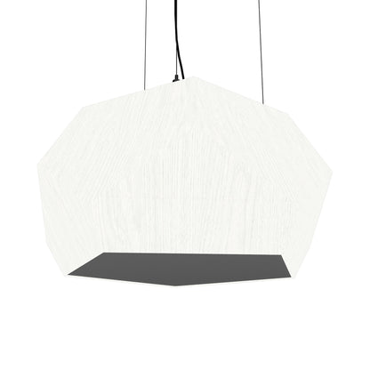 Facet 122 Pendant Light in Organic White (15.75-Inch).