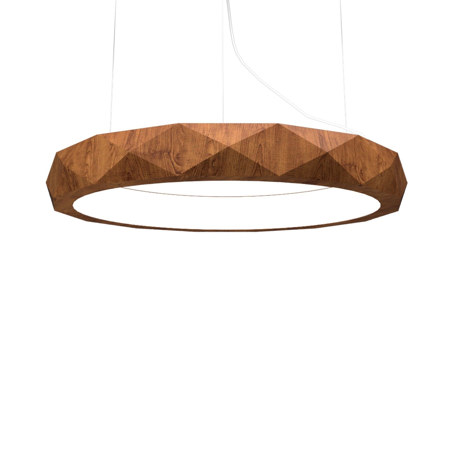 Facet 135 LED Pendant Light in Imbuia (23.62-Inch).