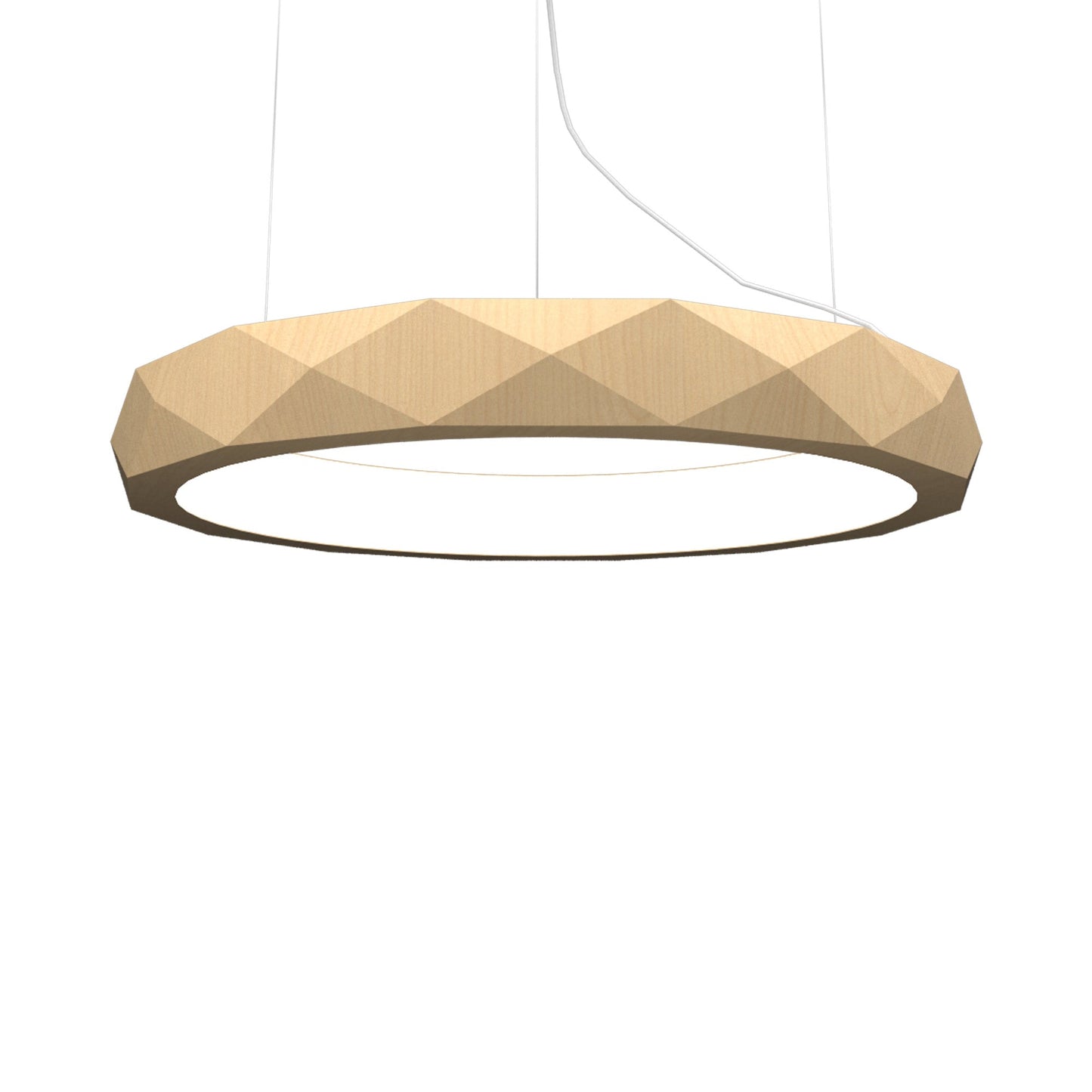 Facet 135 LED Pendant Light in Maple (23.62-Inch).