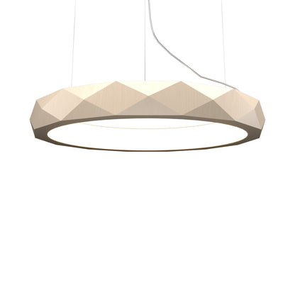 Facet 135 LED Pendant Light in Organic Cappuccino (23.62-Inch).