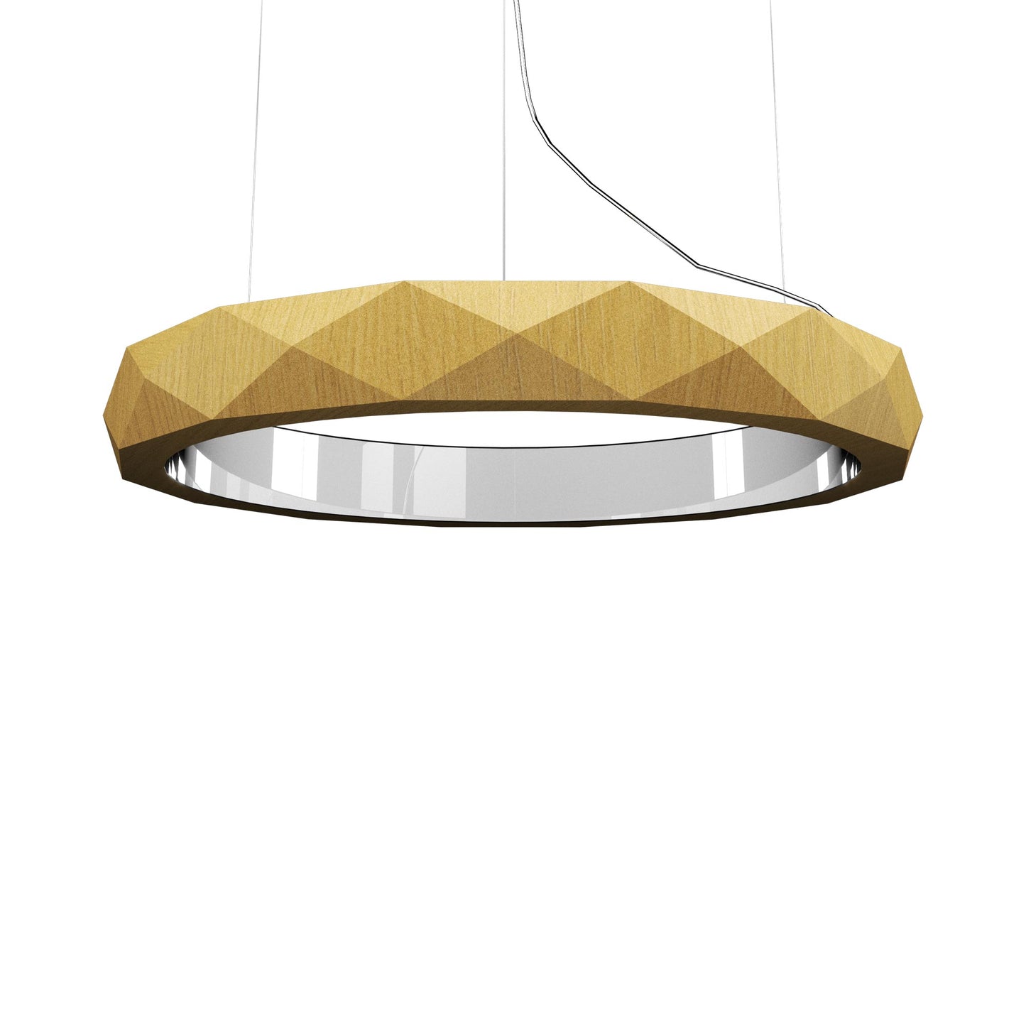 Facet 135 LED Pendant Light in Organic Gold (23.62-Inch).