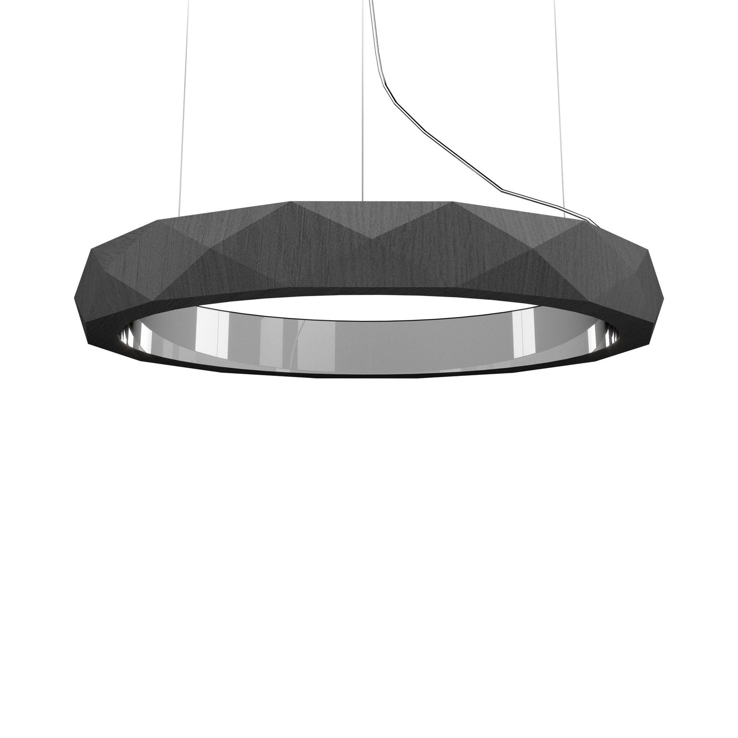 Facet 135 LED Pendant Light in Organic Lead Grey (23.62-Inch).