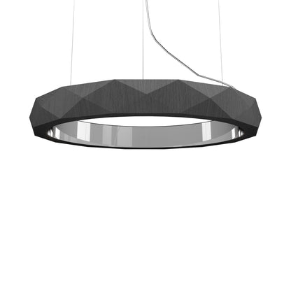 Facet 135 LED Pendant Light in Organic Lead Grey (23.62-Inch).