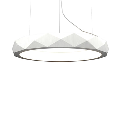 Facet 135 LED Pendant Light in Organic White (23.62-Inch).