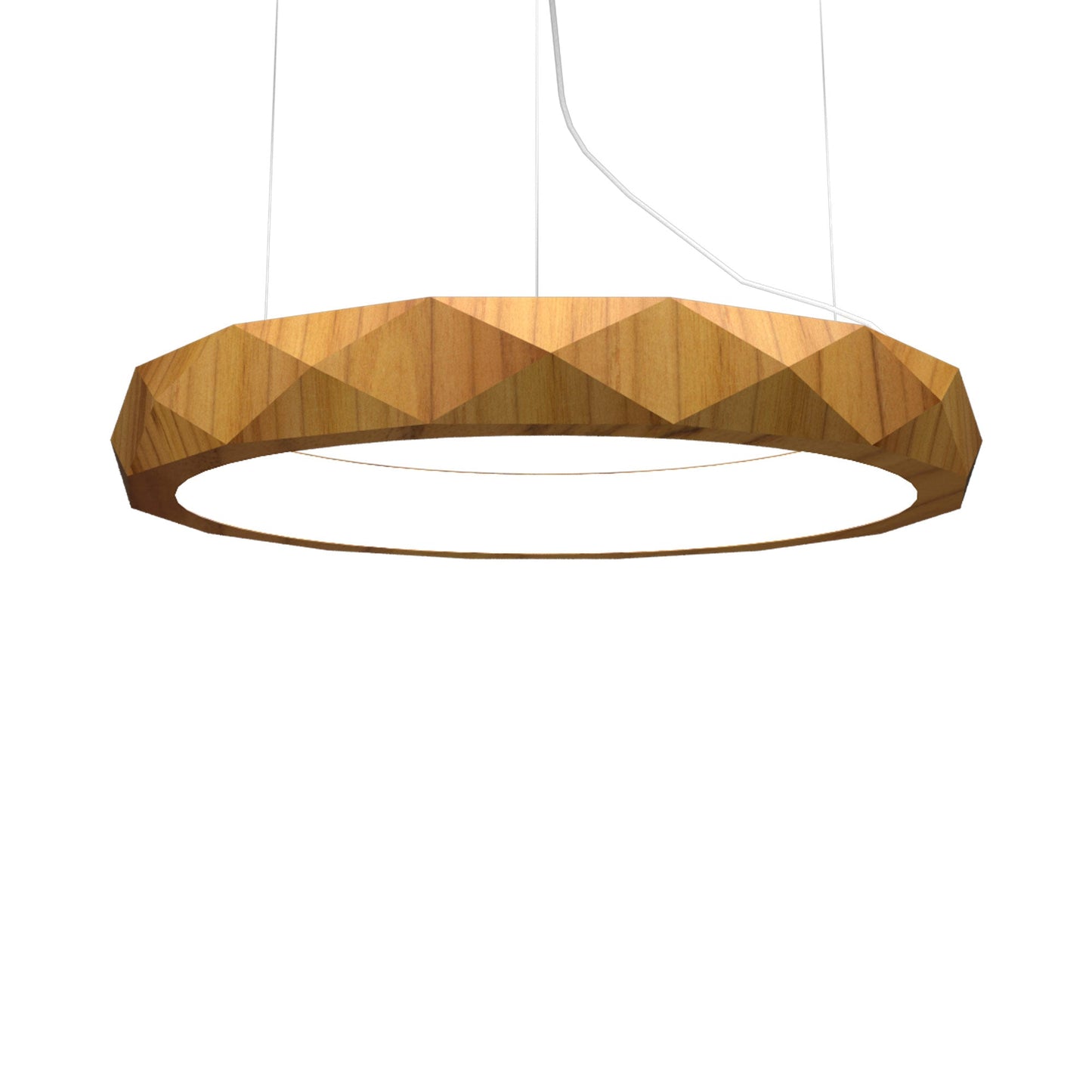 Facet 135 LED Pendant Light in Teak (23.62-Inch).