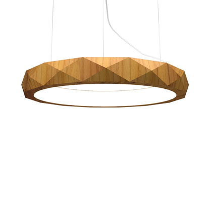 Facet 135 LED Pendant Light in Teak (23.62-Inch).