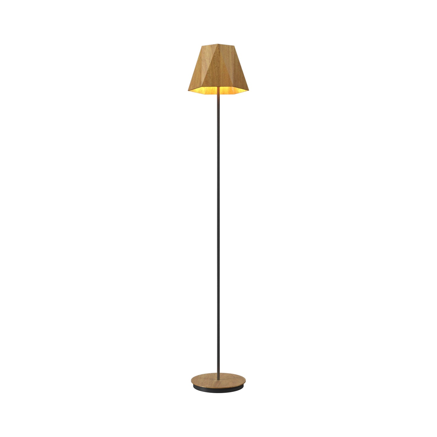 Facet 3055 Floor Lamp in Louro Freijo.