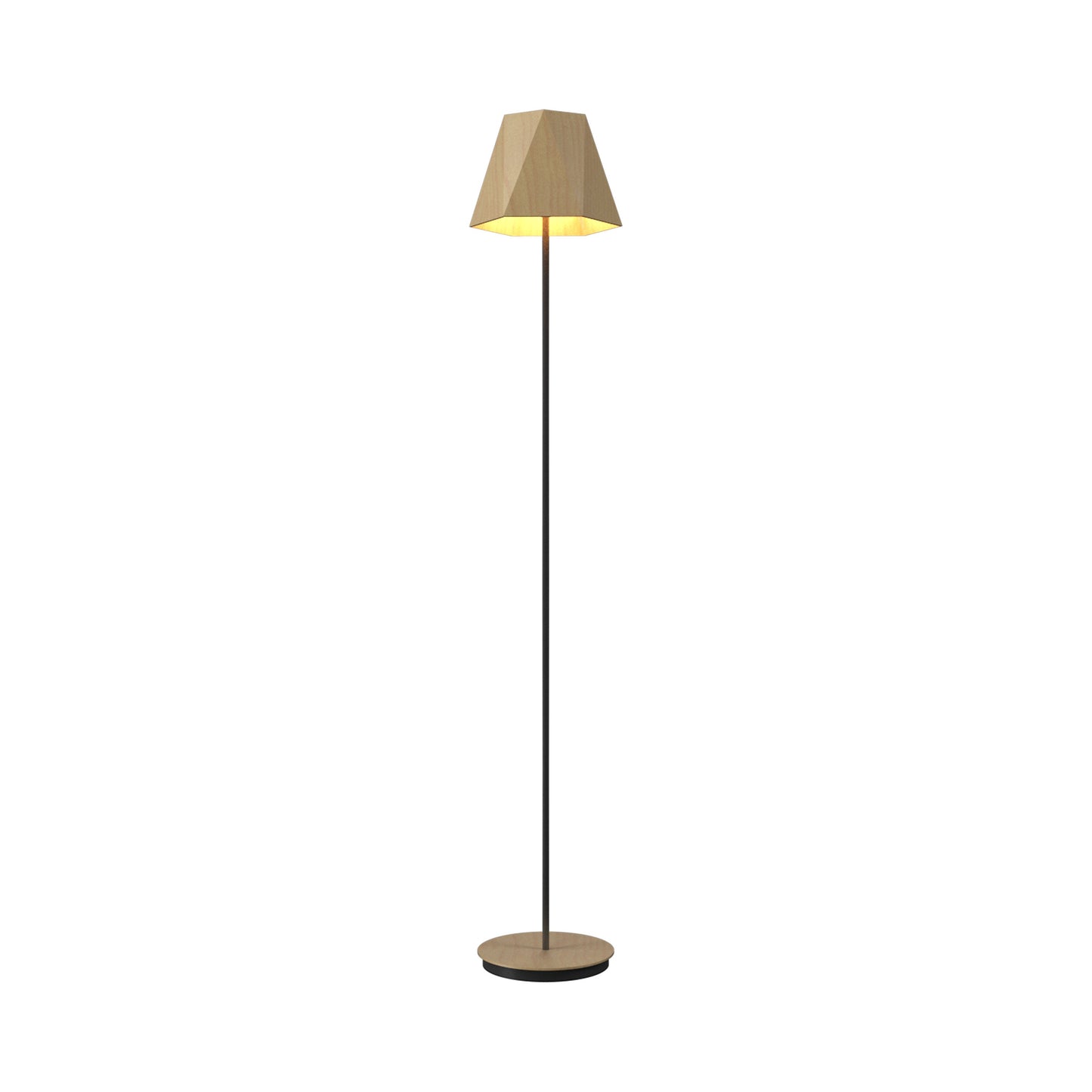 Facet 3055 Floor Lamp in Maple.