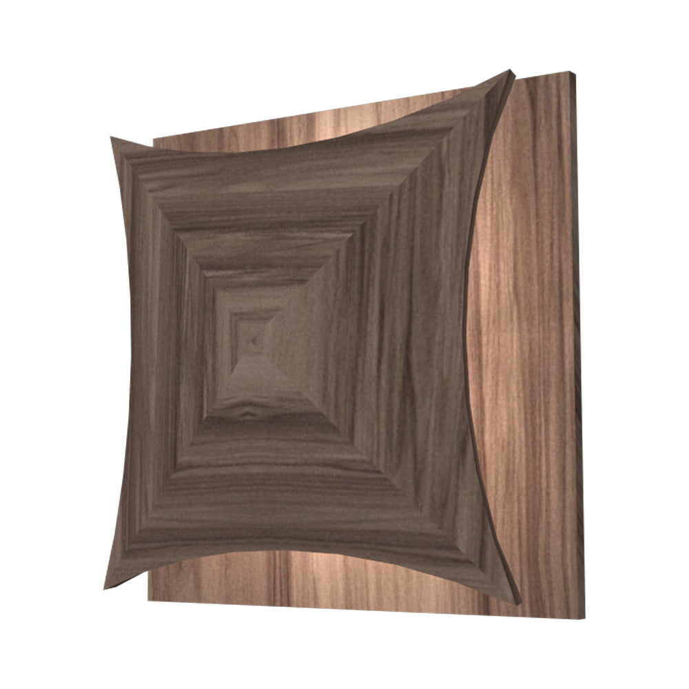 Facet 4063 LED Wall Light in American Walnut.
