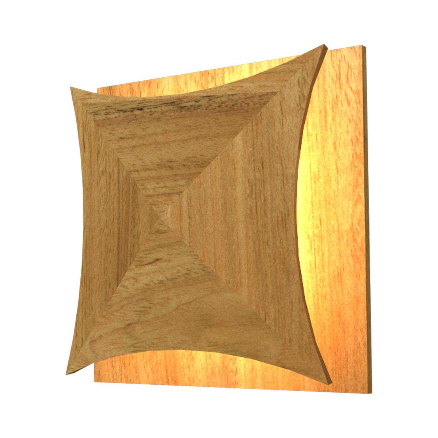 Facet 4063 LED Wall Light in Louro Freijo.