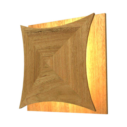 Facet 4063 LED Wall Light in Louro Freijo.