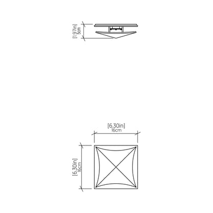 Facet 4063 LED Wall Light - line drawing.