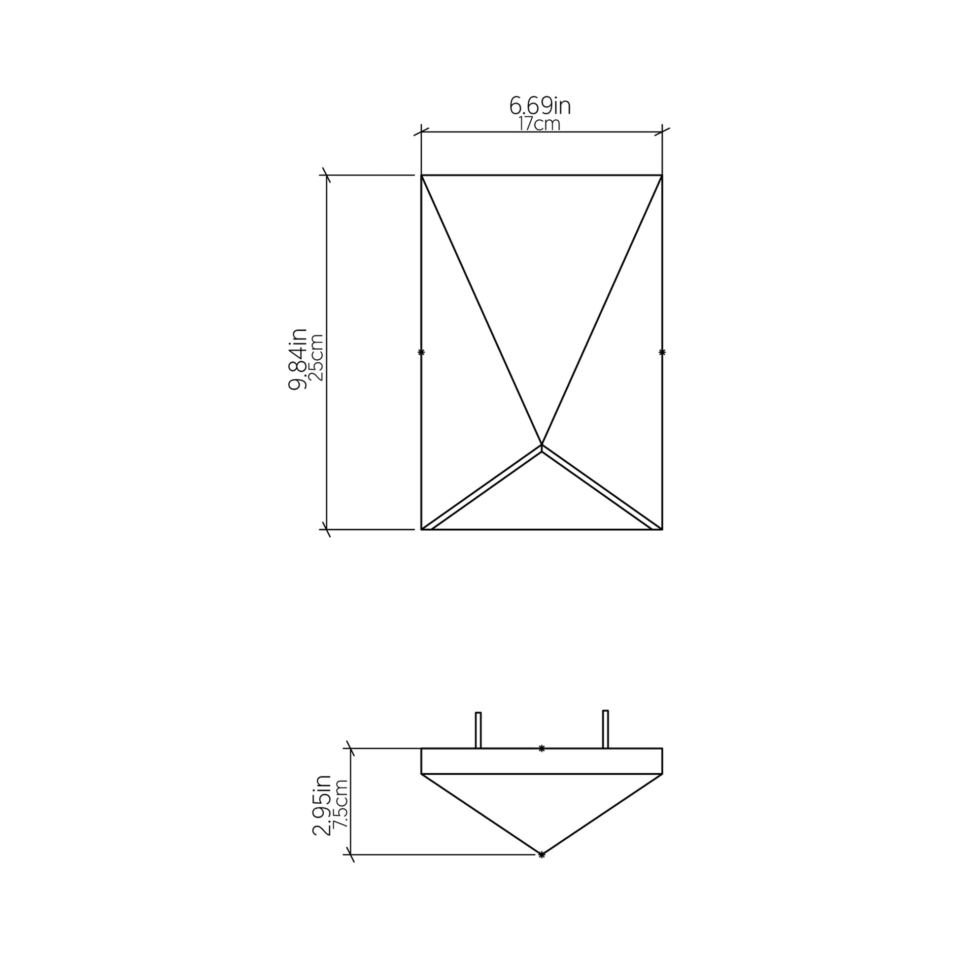 Facet 4219 Wall Light - line drawing.