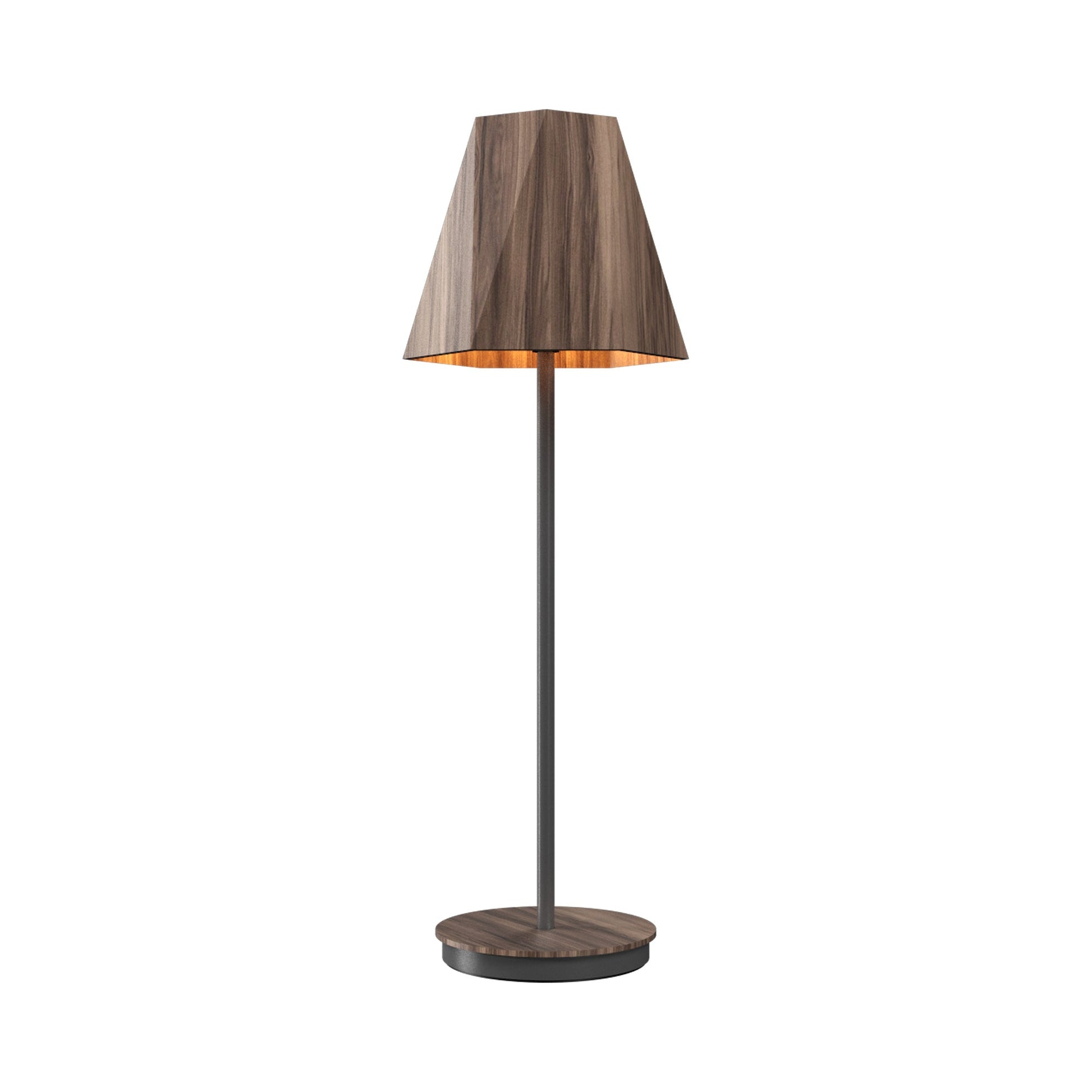 Facet 70 Table Lamp in American Walnut (23.62-Inch).