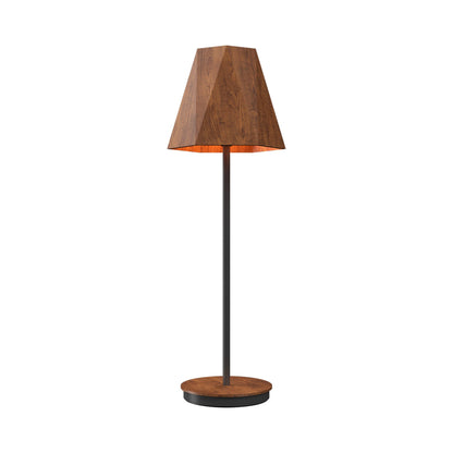 Facet 70 Table Lamp in Imbuia (23.62-Inch).