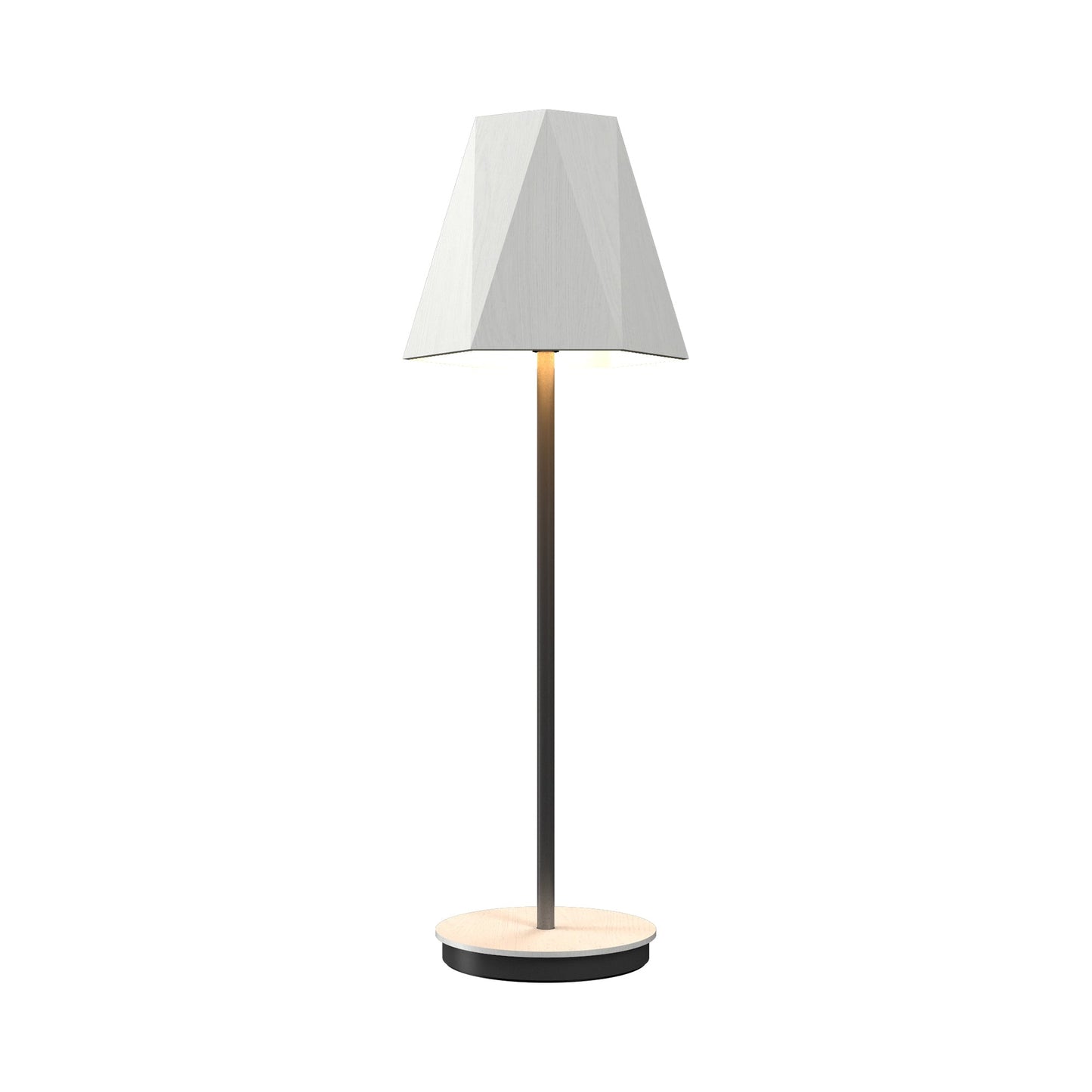 Facet 70 Table Lamp in Organic White (23.62-Inch).