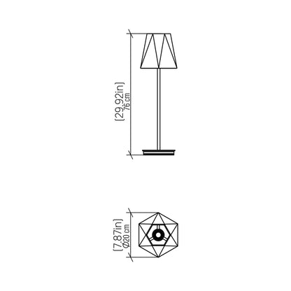 Facet 70 Table Lamp - line drawing.