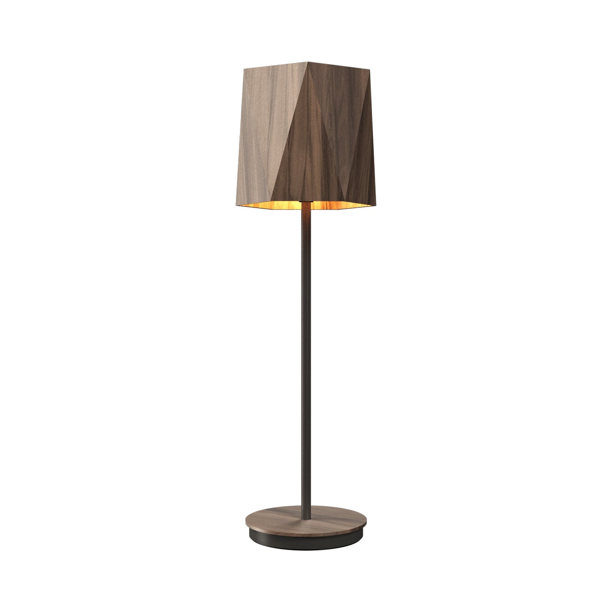Facet 708 Table Lamp in American Walnut (23.62-Inch).