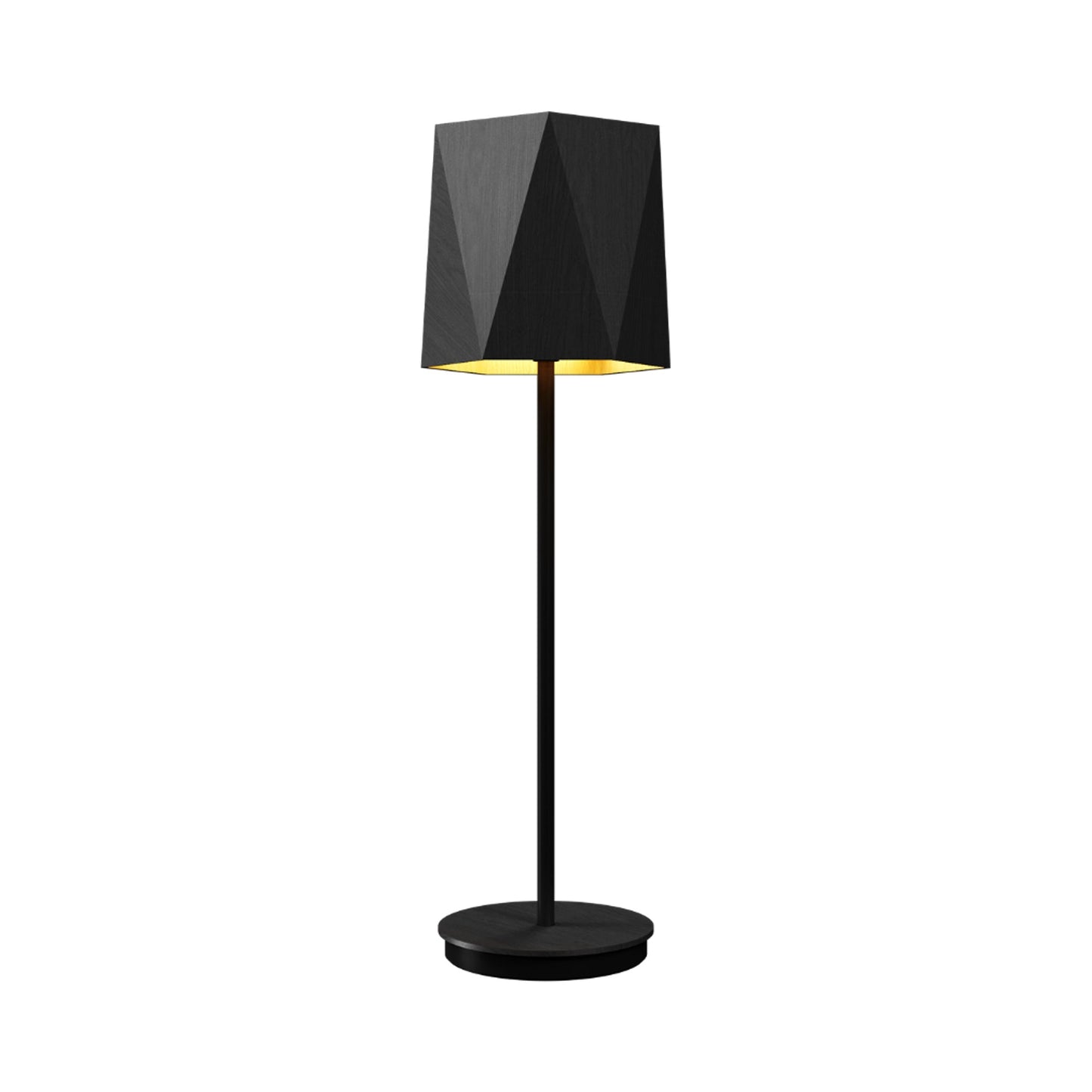 Facet 708 Table Lamp in Organic Lead Grey (23.62-Inch).