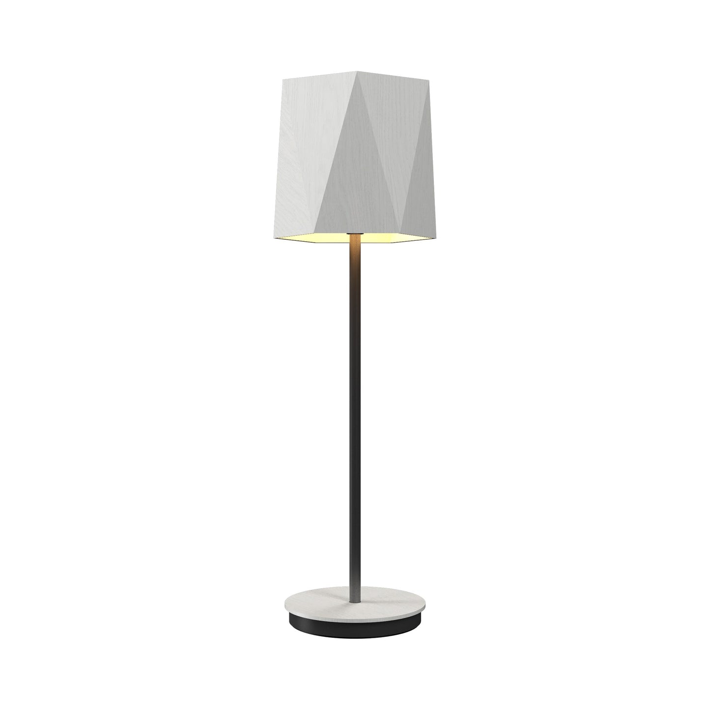 Facet 708 Table Lamp in Organic White (23.62-Inch).