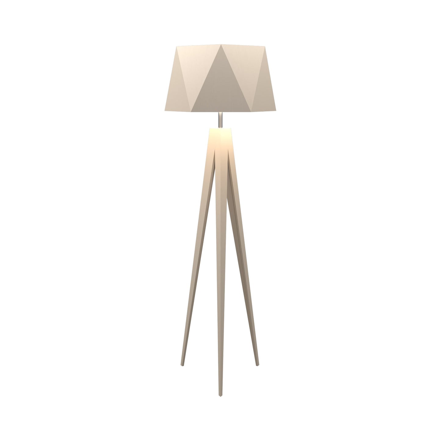 Facet Floor Lamp in Organic Cappuccino.