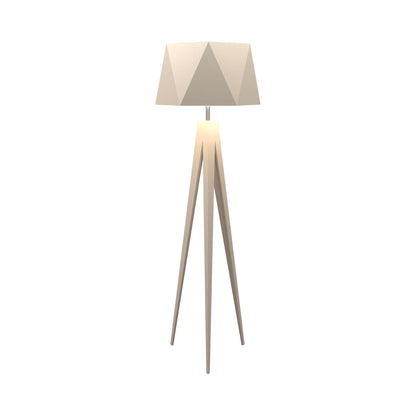 Facet Floor Lamp in Organic Cappuccino.