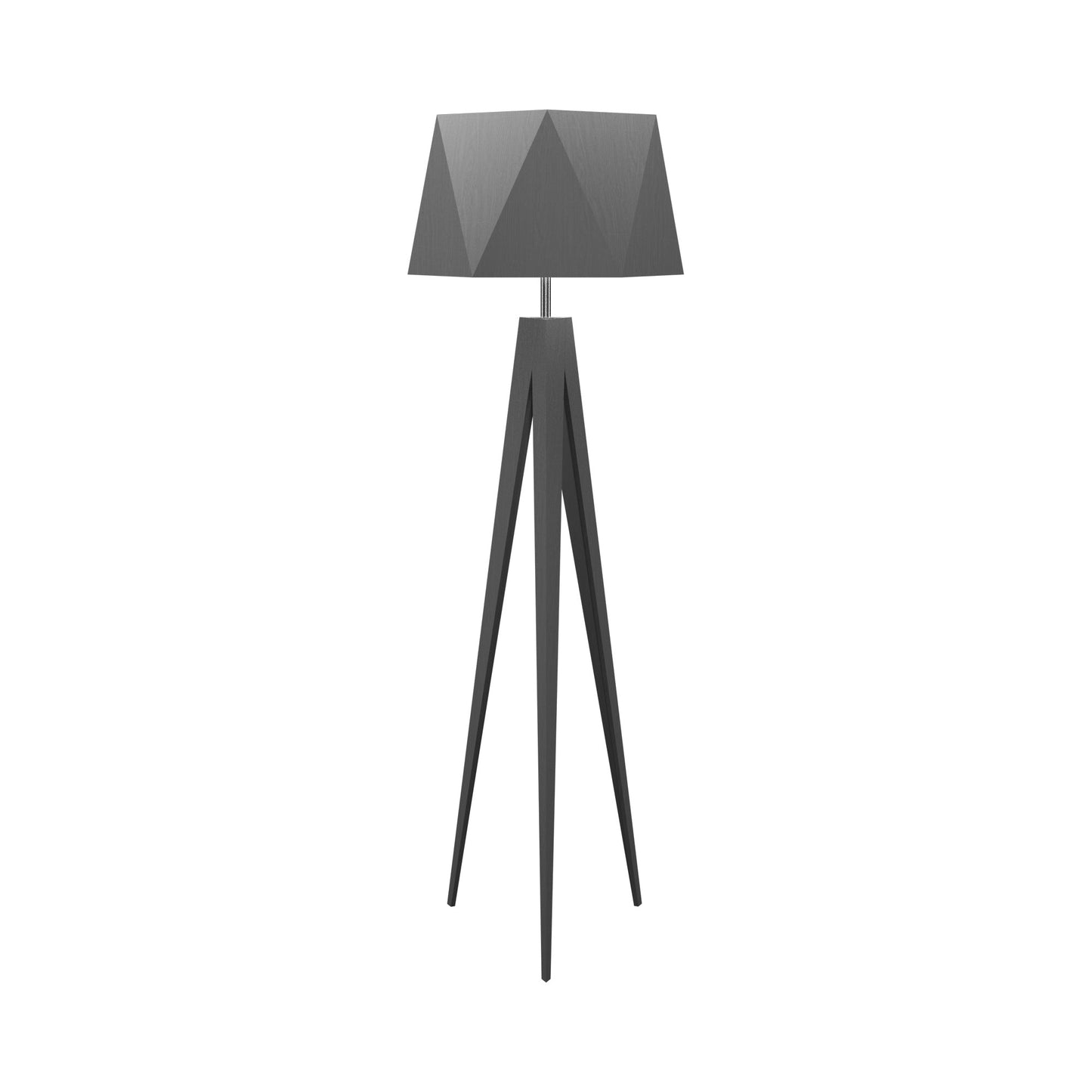 Facet Floor Lamp in Organic Lead Grey.