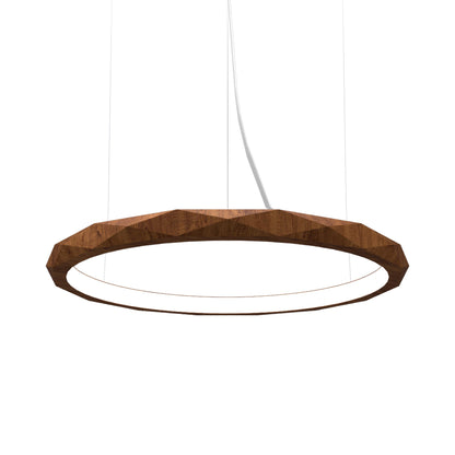 Facet LED Pendant Light in Imbuia (Large).
