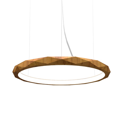 Facet LED Pendant Light in Teak (Large).