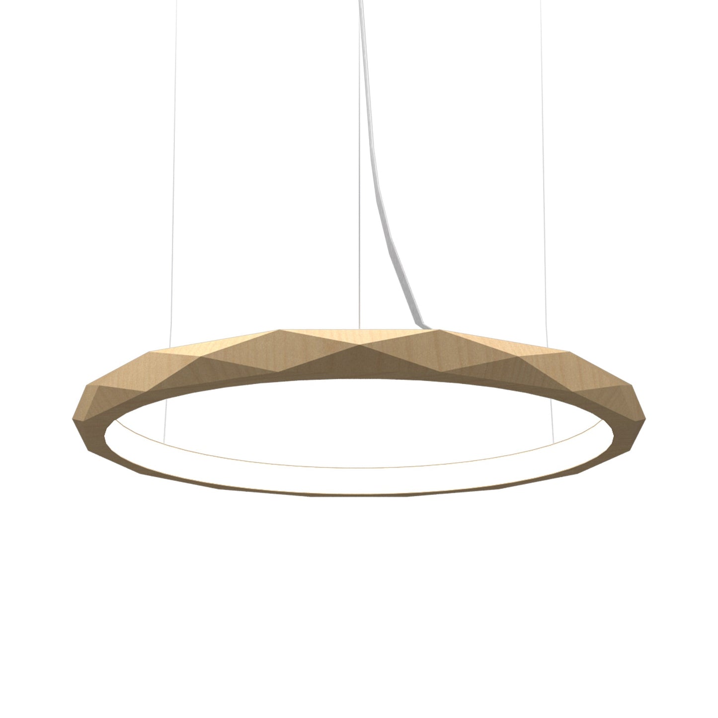 Facet LED Pendant Light in Maple (Large).