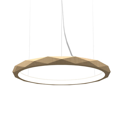 Facet LED Pendant Light in Maple (Large).