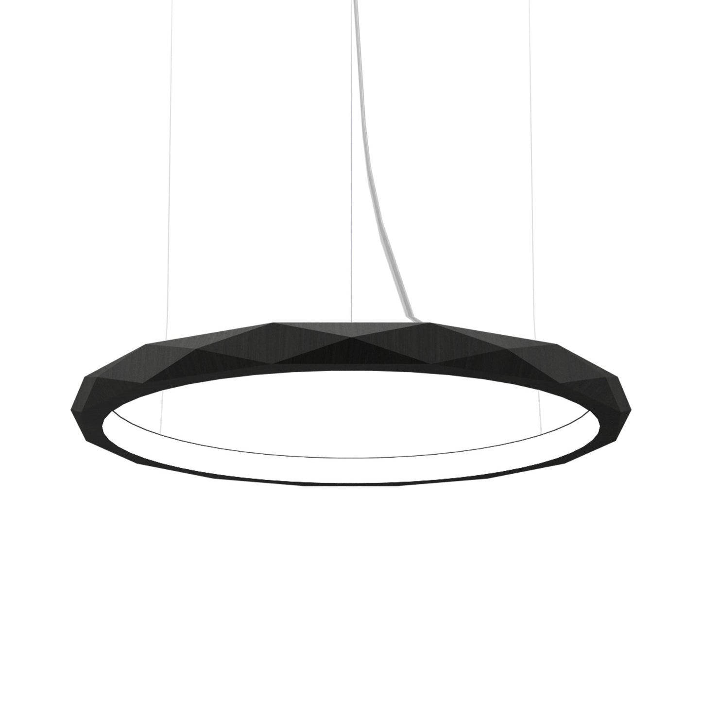 Facet LED Pendant Light in Charcoal (Large).