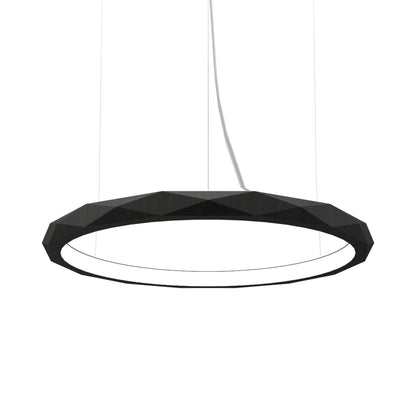 Facet LED Pendant Light in Charcoal (Large).
