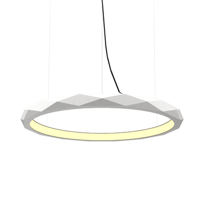 Facet LED Pendant Light in Organic White (Large).