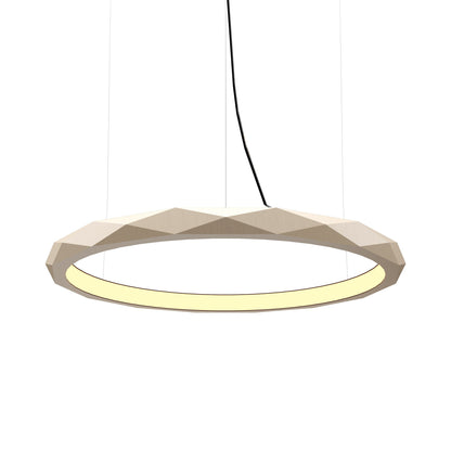 Facet LED Pendant Light in Organic Cappuccino (Large).