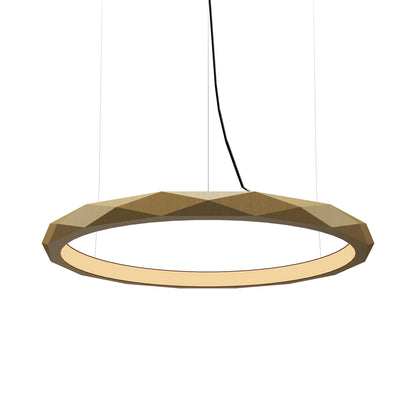 Facet LED Pendant Light in Organic Gold (Large).