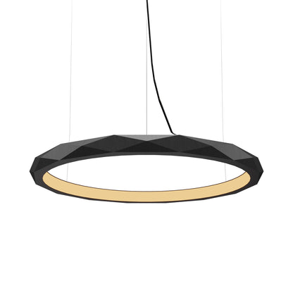 Facet LED Pendant Light in Organic Lead Grey (Large).
