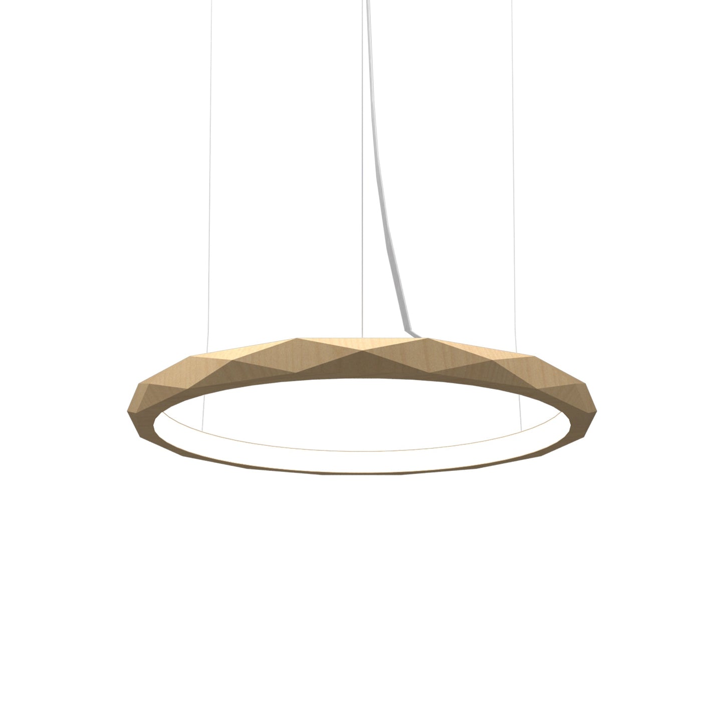 Facet LED Pendant Light in Maple (Small).