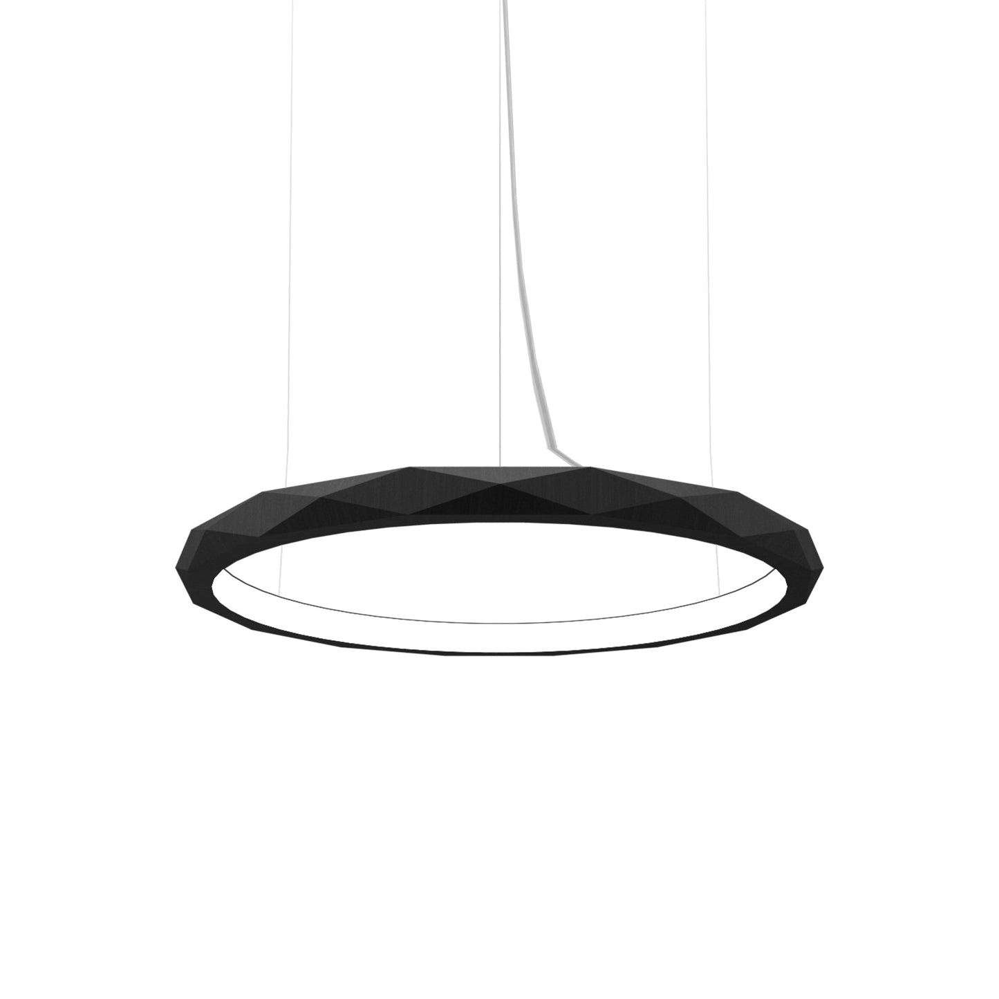 Facet LED Pendant Light in Charcoal (Small).