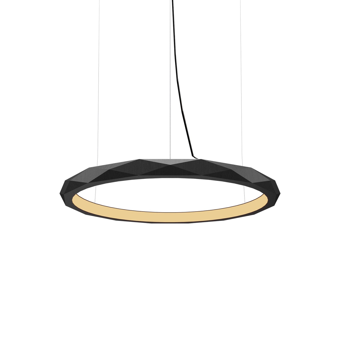 Facet LED Pendant Light in Organic Lead Grey (Small).