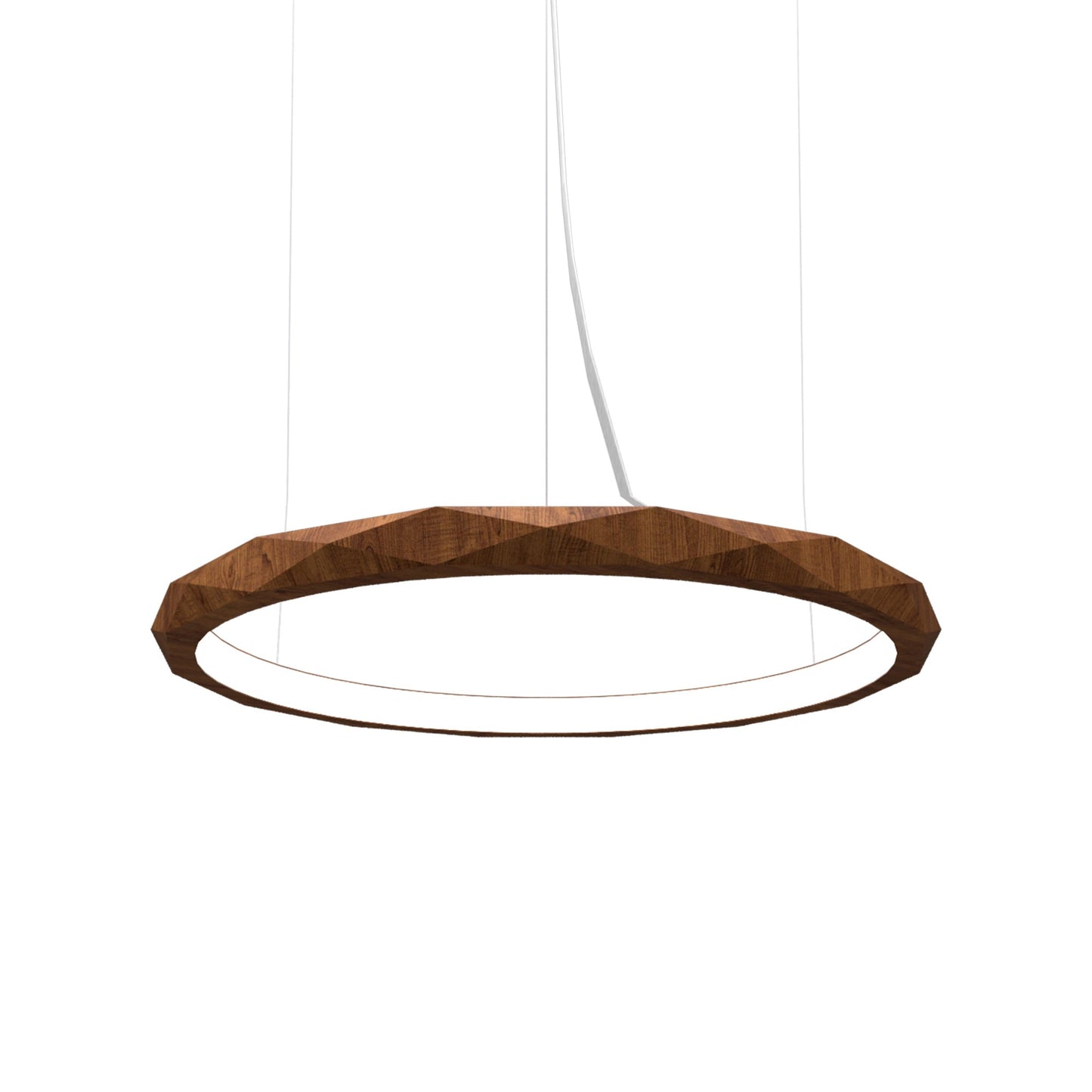 Facet LED Pendant Light in Imbuia (Medium).