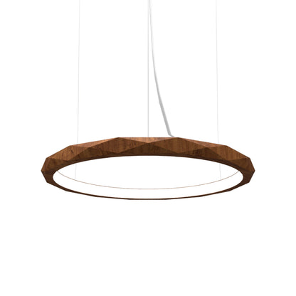 Facet LED Pendant Light in Imbuia (Medium).