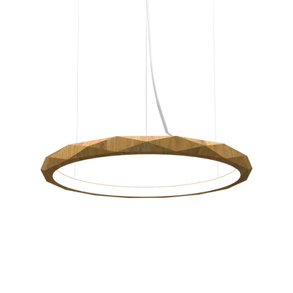 Facet LED Pendant Light in Louro Freijó (Medium).