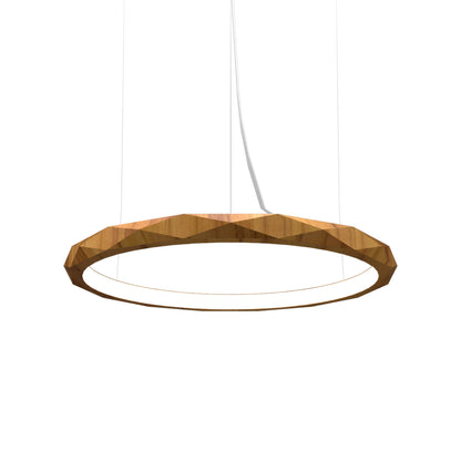 Facet LED Pendant Light in Teak (Medium).