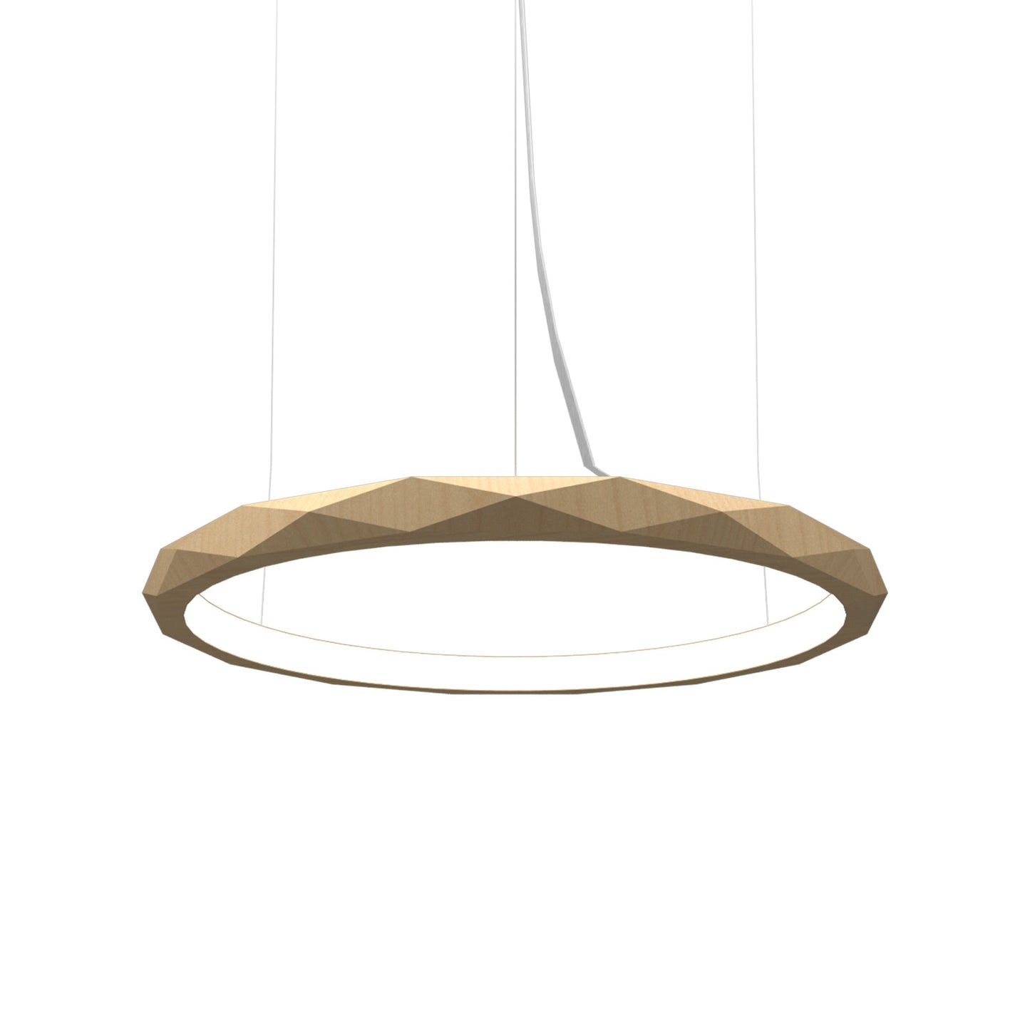 Facet LED Pendant Light in Maple (Medium).
