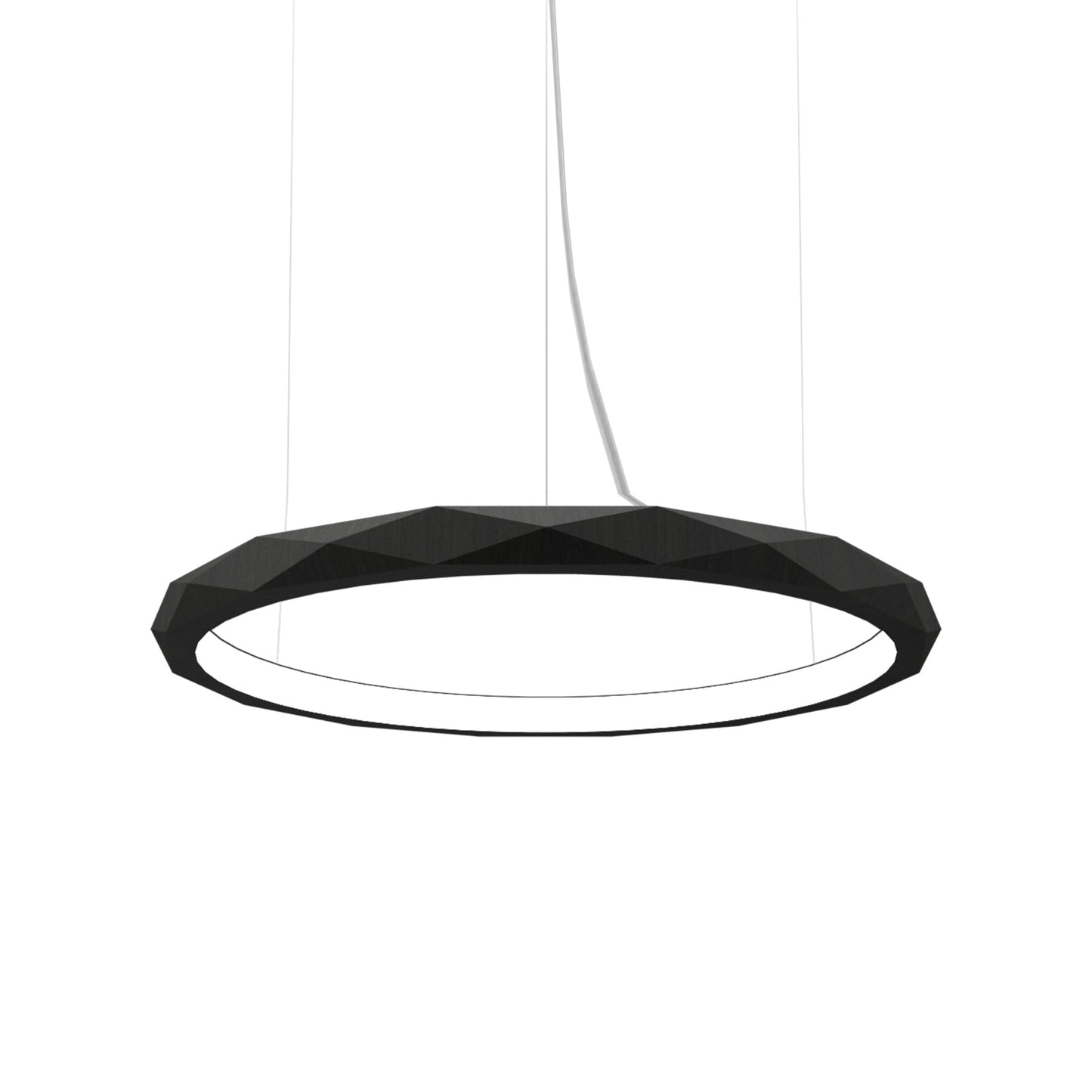 Facet LED Pendant Light in Charcoal (Medium).