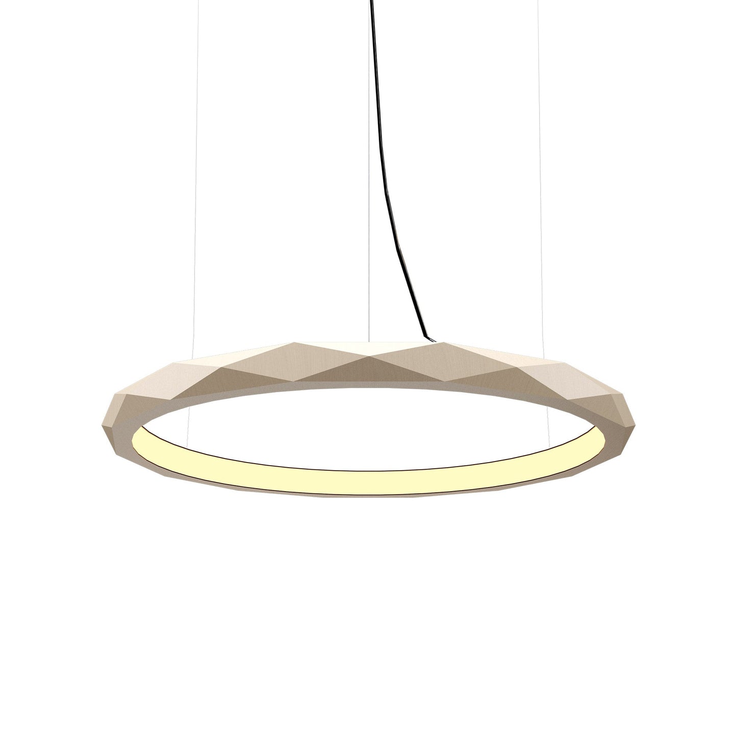 Facet LED Pendant Light in Organic Cappuccino (Medium).