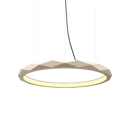 Facet LED Pendant Light in Organic Cappuccino (Medium).